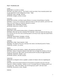 Day 5 Vocabulary List Curtail Definition To Cut Short Or Reduce