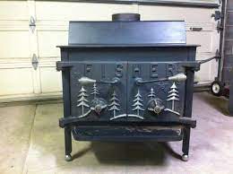 Vintage Bicentennial Grandpa Bear Fisher Wood Stove Wood Stove Fireplace Stove