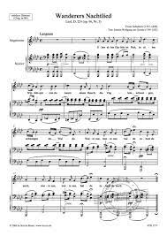 Wanderers nachtlied written on a wooden wall of the famous goethe house on top of the kickelhahn. Wanderers Nachtlied From Franz Schubert Buy Now In The Stretta Sheet Music Shop Stretta Sheet Music Shop