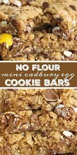 No Flour Cadbury Egg Cookie Bars Easter Dessert Recipe Cadbury Mini Egg Recipes No Flour Cadbury No Egg Cookies Mini Egg Recipes Easter Desserts Recipes