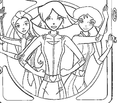Free spy coloring pages to print for kids. Coloring Page Totally Spies Coloring Pages 1