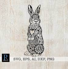 Download Zentangle Rabbit Svg Mandala Rabbit Svg Rabbit For Cricut Etsy In 2021 Etsy Art Prints Zentangle Zentangle Animals