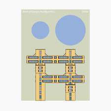 Century bank of georgia is a locally owned and operated financial institution providing complete financial services and products to the cartersville, calhoun Bank Of Georgia Headquarters Graphic Poster By Lithoman2 Redbubble
