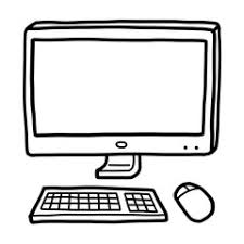 Image result for black and white cartoon picture of computers