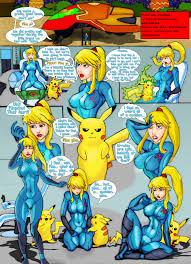 Post 1133212: comic crossover dopplegager Legend_of_Zelda Metroid Pikachu  Porkyman Samus_Aran