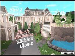 Roblox Bloxburg Blush Aesthetics Hillside Home Part 2 Interior And Tour 334k Youtube Beautiful House Plans Two Story House Design Hillside Home