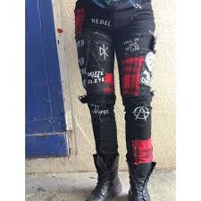 Maybe you would like to learn more about one of these? My Own Work Punk Pants In Progress Not Completed Punk Inspo Punkinspo Crust Crustpunk Punk Punk Jeans Punk Fashion Diy Crust Punk