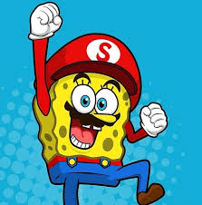 Spongebob Mario Best Of Both Worlds Spongebob Mario Art Cute Cartoon Characters