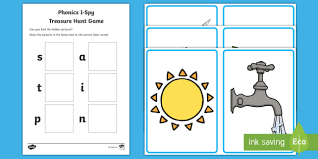 To make games a little more interesting. Phonics Phase 2 S A T P I N I Spy Treasure Hunt Game