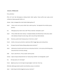 Hari persatuan beruniform sekolah (penulisan). Contoh Karangan Jenis Dialog Pmr Job Seeker Cute766