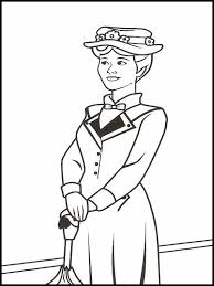 Mary Poppins Para Colorear
