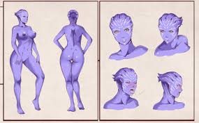 Xbooru - asari ass bare back bare shoulders blush breasts closed eyes  crimeglass hands on hip kneepits mass effect nude open mouth purple skin  tevos toes tongue x-teal xteal (artist) | 189274