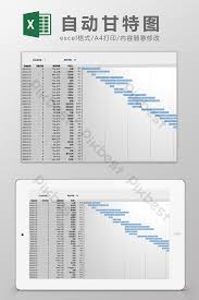 Excel Automatic Gantt Chart Template Excel Template Xls