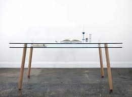 dyvel table double plateaux de verre par silvabradshaw mobilier design table en verre et mobilier