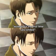 Levi Smiling with Isabel and Farlan