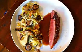 Magret De Canard Aux Epices Douces Et Tagliatelles Forestiere Repas Gastronomique Facile Recette De Plat Recette Gastronomique