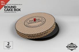 Download Paper Round Cakebox Packaging Mockup Packaging Mockup Free Fast Food Food Box Packaging