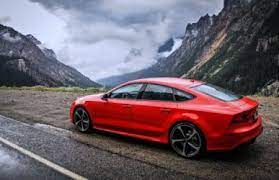 Audi Rs7 Red Road Mountains Cloud Speed Motors Cars Wallpaper Audi Rs7 Audi A7 Audi Sedan