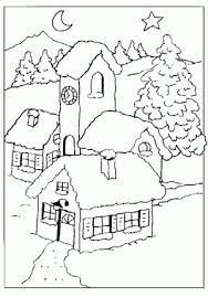 Winterstadt In Der Nacht Winterbilder In 2020 Coloring Pages Christmas Coloring Pages Coloring Books