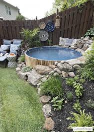 Unser Neues Vorratstank Schwimmbad In Unserem Schragen Hof 2019 Unser Neues Vorratstank Sc Small Yard Landscaping Outdoor Patio Designs Pools For Small Yards