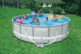 Intex Ultra Frame Round Pool Package 18 X 52 Model 28331eh In Ground Pools Pool Above Ground Swimming Pools