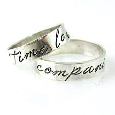 These Will Be Our Wedding Rings O Doctor Who Wedding Bands Time Lord Companion By Spiffingjewelry 90 Doctor Who Wedding Doctor Who Ring Wedding Bands