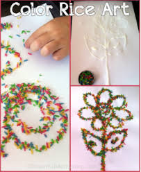 Color Rice Art Colored Rice Kids Journal Infant Activities