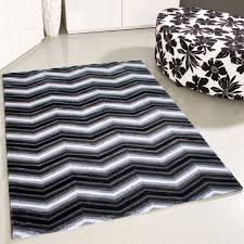 Skandi teppich schwarz weiß outdoor balkon terrasse rauten design wetterfest. Teppich Kurzflor Schwarz Weiss Zick Zack 314w 120x170