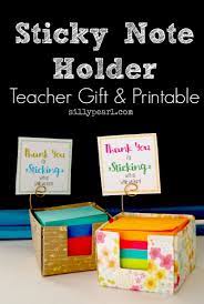 How to make sticky notes without double sided tape.!!! Diy Sticky Note Holder Teacher Gift And Printable The Kim Six Fix