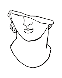 Greek Statue Study I Sumi On Newsprint By Tristan B Outline Art Line Art Drawings Greek Drawing