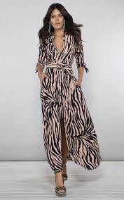 Dove Dress In Blush Zebra Dancing Leopard Silkfred