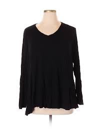 details about apt 9 women black long sleeve top 1x plus