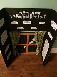 Judy Moody Stink The Big Bad Blackout Reading Fair Board Window Blind Pieces For The Panes Dowel And Material For The Reading Fair Fair Projects Judy Moody