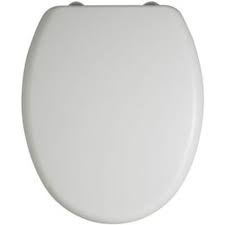 Add a sleek, stylish edge to your bathroom aesthetic with this modern suite. Image B Q Romeo Valencia White Standard Close Toilet Seat