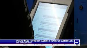 Valley voters urged to confirm address if placed on suspense list