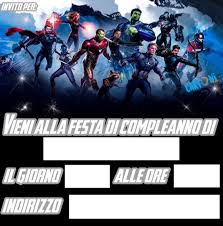 Avengers Endgame Inviti Festa Compleanno Per Ragazzi Da Stampare E Compilare A Mano Oppure Da Completare Online Con L Compleanno Avengers Inviti Di Compleanno