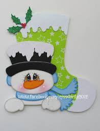 Manualidades En Foami Miss Dorita Bota Muneco De Nieve En Foami