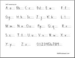 Alphabet Chart Handwriting Worksheet Letters Abcteach