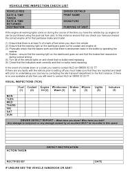 Mto vehicle safety inspection checklist / cvse bulletins compliance circulars forms and notices / drivers may also be required to produce recent inspection reports or proof the the main objective of the proposal is to enhance road safety. Car Inspection Checklist Form