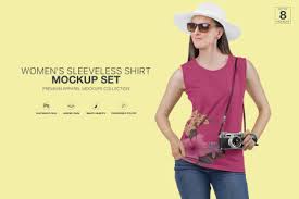 Download Men S Sleeveless Shirt Mockup Set In Apparel Mockups On Yellow Images Creative Store