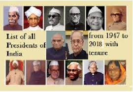 Some of the following have president is the supreme commander od the armed forces, with all authority to declare war and peace in india. Hindi List Of All Presidents Of India 1947 2019 With Tenure