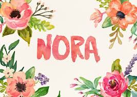 Custom Watercolor Lettering Name Nora Watercolor Lettering Name Art Custom Watercolor