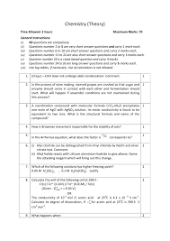 Cbse Sample Question Papers For Class 12 Chemistry Mock Paper 1 Sample Question Paper Question Paper This Or That Questions