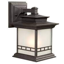 Hampton Bay Black Outdoor Fixture With Frosted Glass The Home Depot Canada Outdoor Wall Light Fixtures Outdoor Wall Lantern Wall Lantern