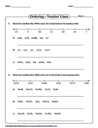 11.47 < 12.45 < 12.457. Ordering Decimals Worksheets