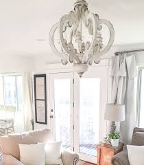Farmhouse Style Decor New Room Light Chandeliers Sarah Joy Blog Chandelier In Living Room Living Room Light Fixtures Farmhouse Living Room Furniture