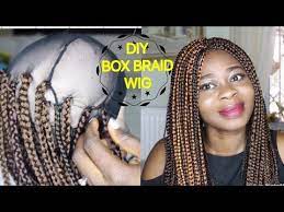 Diy Braided Crochet Box Braid Wig 2 Ways Youtube Box Braid Wig Box Braids Hairstyles Crochet Box Braids