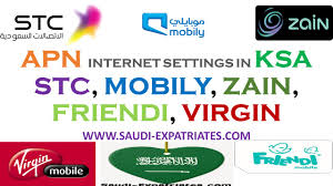 Apn Settings Of Stc Mobily Zain Friendi Virgin