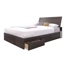 80/200 tissu et capitonnage de qualité. Lit Rangement 3 Tiroirs Tete De Lit Double Meubles Rd