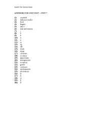 Describe characters in a story (e.g., their traits, motivations, or feelings) and explain how their actions contribute to the sequence of events Unit Test 7 Answer Key